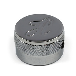 [H909/17-CH] H909/17-CH - Chrom Metal Logo Guitar/Bass Drehknopf 